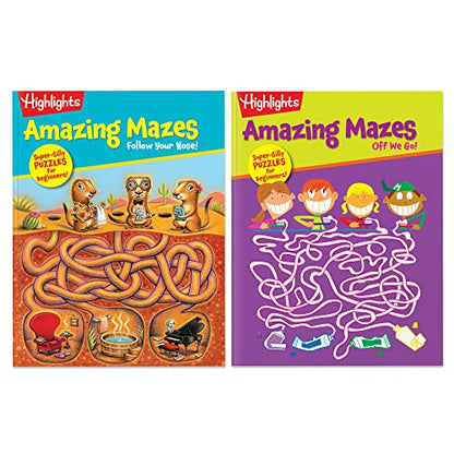 Amazing Mazes Beginner Maze Books for Kids Ages 3 (2 Count)