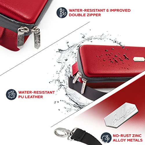 Red Bolt Card Carrying Case fits PM Cards and other TCG Games