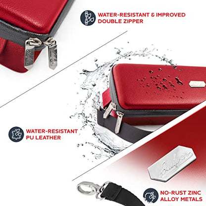 Red Bolt Card Carrying Case fits PM Cards and other TCG Games