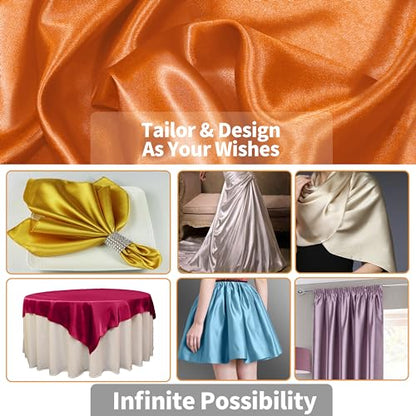 Orange Satin Fabric
