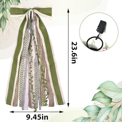 Large Farmhouse Ribbon Bow for Wreath