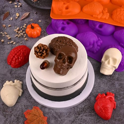 Skull Brain and Heart Silicone Mold