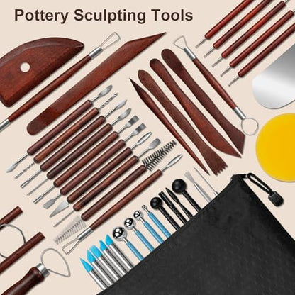 43 Pcs Polymer Clay Sculpting Tools Kit for Adults