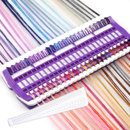 Embroidery Floss Bobbins 50 Positions Thread Organizers for Cross Stitch (50 Count)