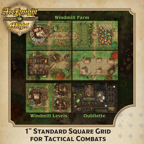 The Vale of Adventure Roleplaying D&D Battle Map; 16 Modular RPG Maps in 8 Double