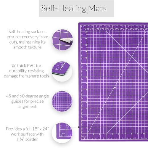 18x24 Self Healing Cutting Mat Purple