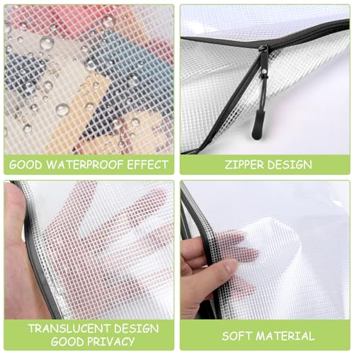 24pcs Mesh Zipper Pouches