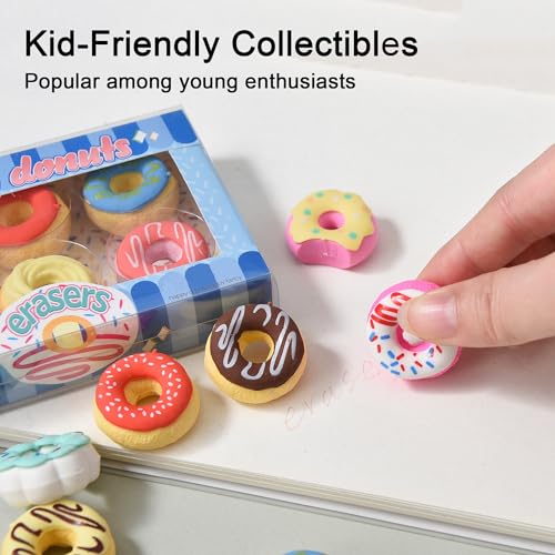 Donut Erasers for Kids Bulk (24 Count)