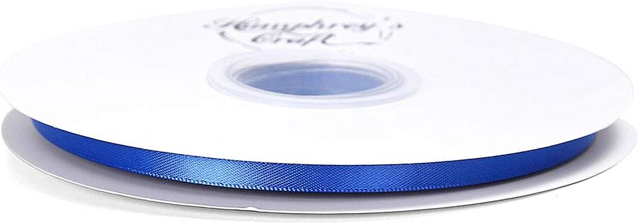 Humphrey's Craft 1/4 Inch Royal Blue Double Faced Satin Ribbon - 50 Yards Variety of Color for Crafts Gift Wrapping Bows Bouquet Decoration Sewing Christmas Tree Wedding Invitation Card. - Crafty Corner