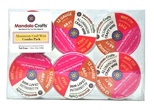 12 Gauge Silver Tone Combo Anodized Aluminum Craft Wire (276 Foot)