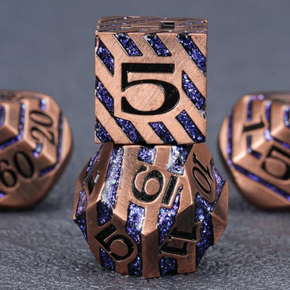 Inlay Metal DND Dice Set