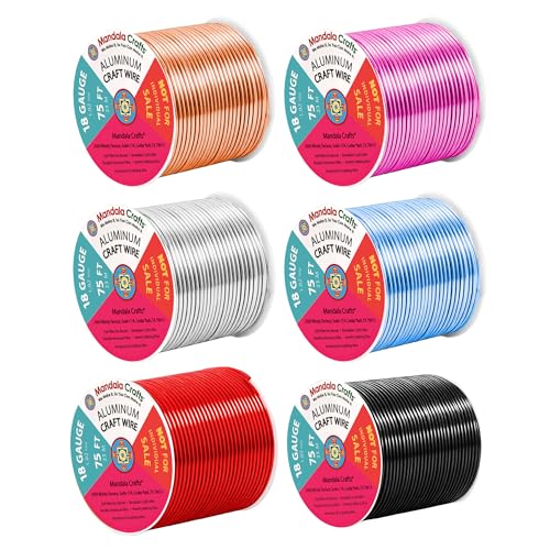 18 GA Red Copper Black Assorted Anodized Aluminum Craft Wire
