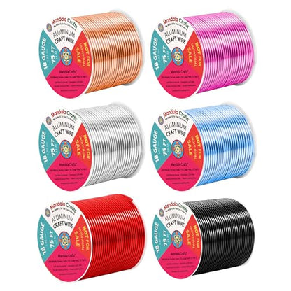 18 GA Red Copper Black Assorted Anodized Aluminum Craft Wire