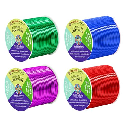 18 Gauge Rainbow Anodized Aluminum Craft Wire (400 Foot)