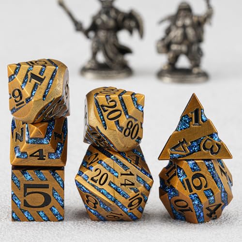 Premium Inlay Metal Dice Set