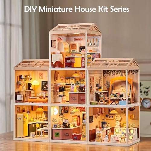 Modern Living Room DIY Miniature House Kit for Adults