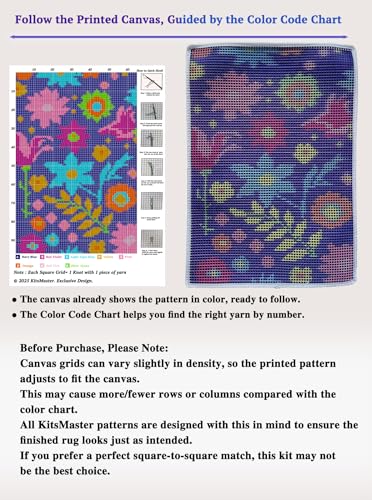 Floral Latch Hook Rug Kits for Adults