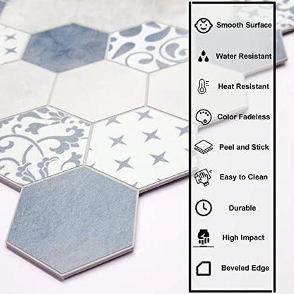 10 Sheet Peel and Stick Backsplash (9 Sq Ft)
