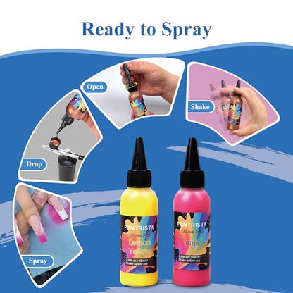 Airbrush Paint 12 Colors with Thinner