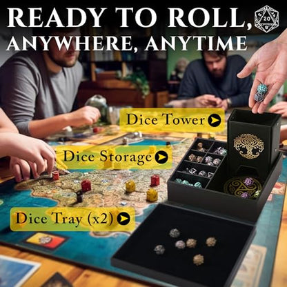 All-in-One Game Roamer - Dice Tray & Tower for DND and RPG