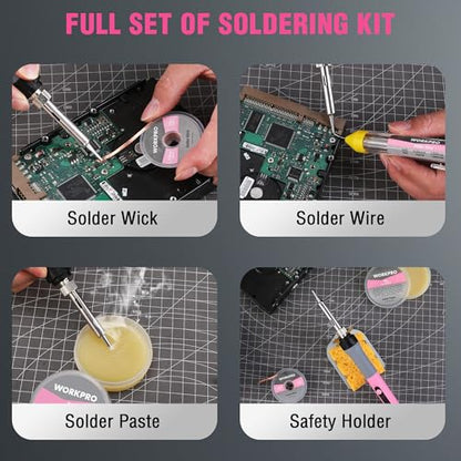 90W Soldering Iron Kit with Digital Display