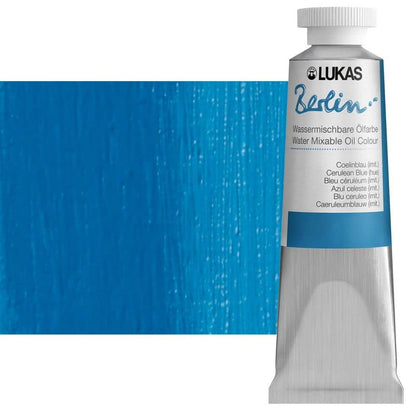 Berlin Pro Artists Water Mixable Oil Paint 37 ml Tube Cerulean Blue Hue
