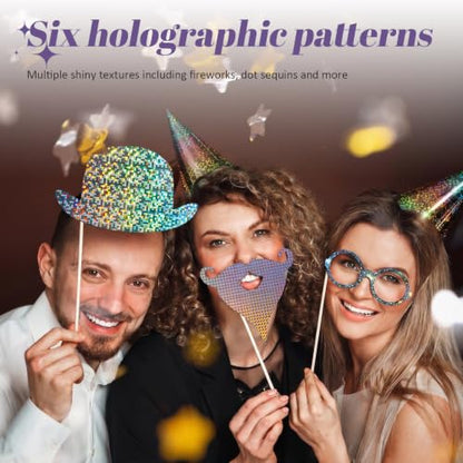 24 Sheets Holographic Cardstock 8.5 x 11 Inch (24 Count)