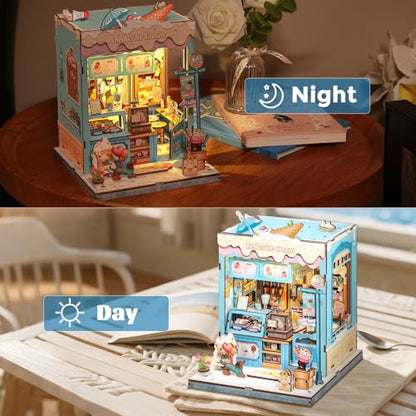 Book Nook Kit DIY Miniature House Dollhouse Kit for Adults
