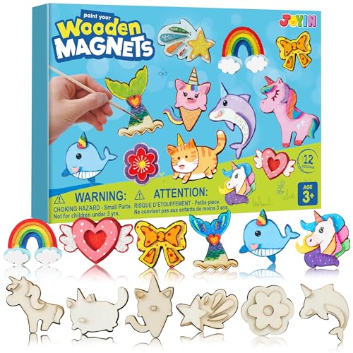 12 pcs Fantasy Wooden Magnets (12 Count)