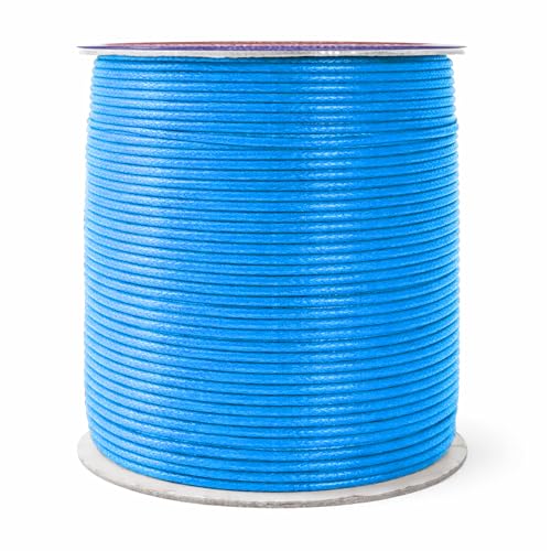 1.5mm Sky Blue Waxed Cord