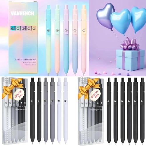 10Pcs Black Ink Gel Pens (10 Count)