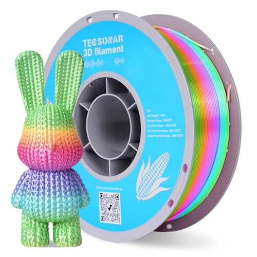 Silk Rainbow PLA 3D Printer Filament (35.27 Ounce)