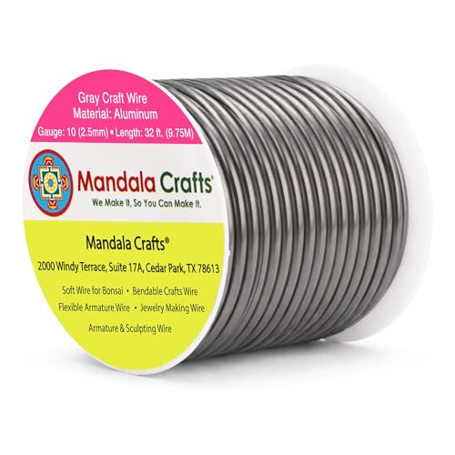 10 Gauge Gray Anodized Aluminum Craft Wire