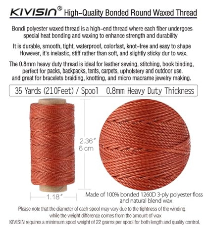 12 Round Waxed Thread (12 Color)
