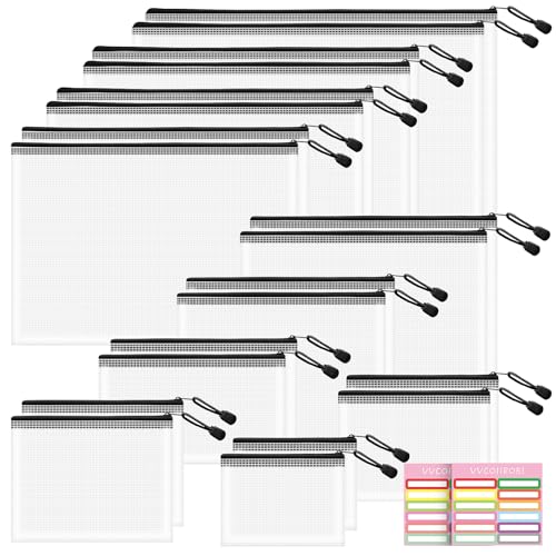 20pcs Mesh Zipper Pouch Bags (20 Count)