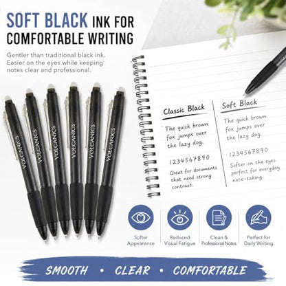 Retractable Clicker Erasable Gel Pens (18 Count)