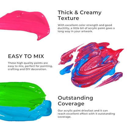 Acrylic Paint Set (120 Fl Oz)