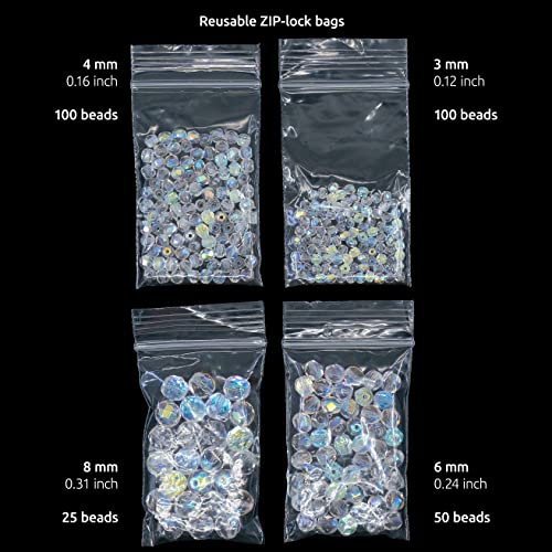 275 pcs Set of Czech Faceted Glass Beads