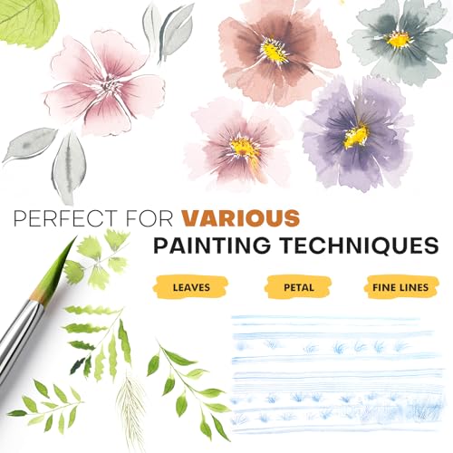 Triangle Wedge Paint Brushes Set