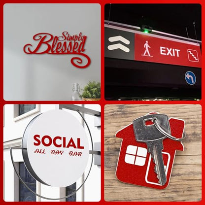 Laser Engraving Blank Red ABS Double Color Plastic Sheet (12 Count)