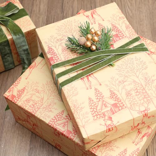 Moss Green Thin Velvet Ribbon