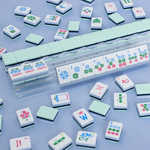 American Mahjong Tile Set with160 Acrylic 4 Layer Engraved Mahjong Tiles
