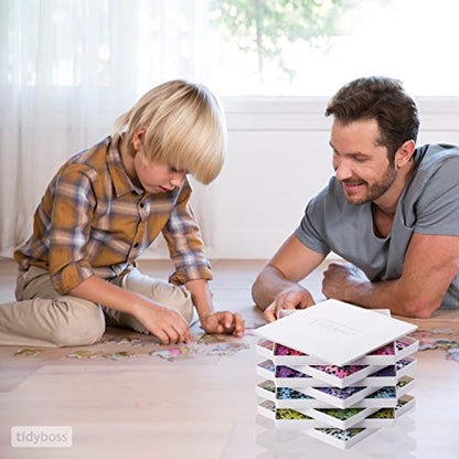 8 Puzzle Sorting Trays with Lid 10" x 10"