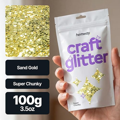 Craft Glitter Sand Gold 100g Super Chunky Glitter