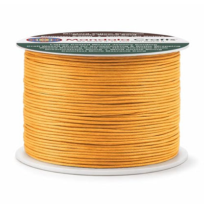 0.5mm Mustard Yellow Waxed Cord