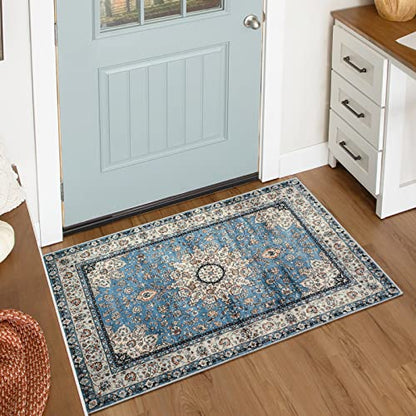 Felice Oriental Floral Medallion Area Rug (6 Sq Ft)