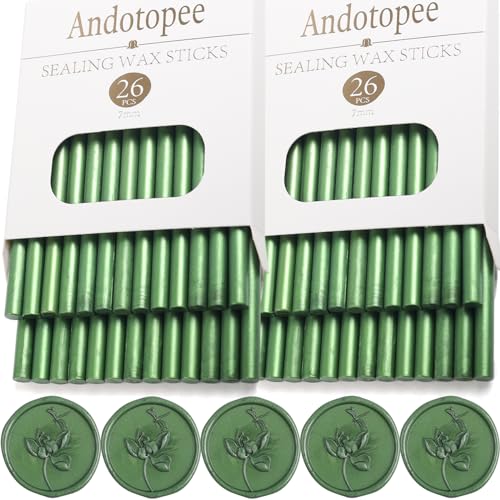 52pcs Pine Green Sealing Wax Sticks