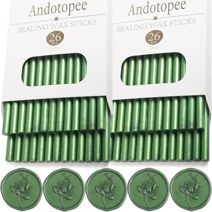 52pcs Pine Green Sealing Wax Sticks