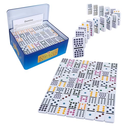 Double 15 Dominoes Set for Adults