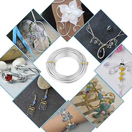 82 ft Aluminum Craft Wire 9 Gauge Silver Metal Bendable Sculpting Floral Wire for Jewelry Craft Doll Skeleton Bonsai (82 Foot)